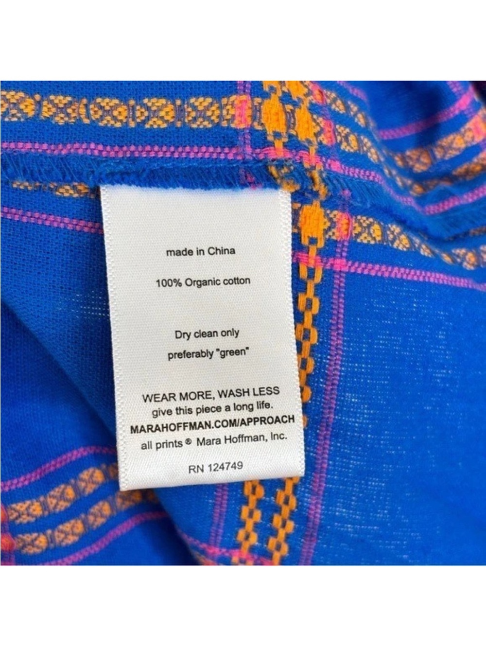 NEW! MARA HOFFMAN Lysa Cover Up Dress in Blue Multi Size S Resortwear Cruise - Picture 9 of 13